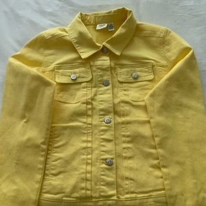 Rafaela Yellow Denim Jean Jacket Size Large